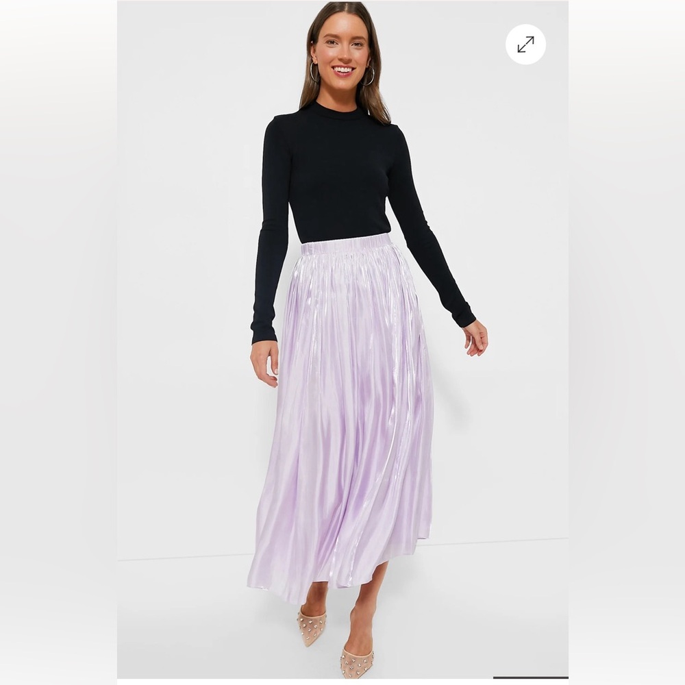 Lilac Pleated Bellamy Skirt